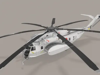 MH-53E Sea Dragon JMSDF Low-poly 3D model