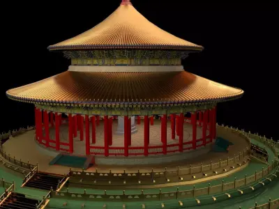 Chinese ancient pavilion   3D model