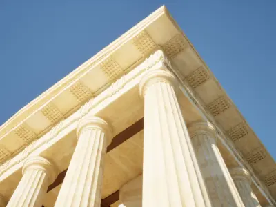 Ancient Greek Temple Doric Order Low-poly 3D model