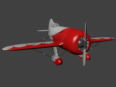 Gee Bee Model R Free low-poly 3D model