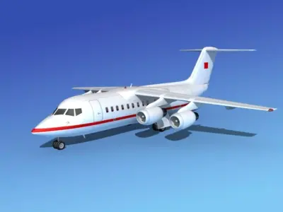 BAe 146-200 Bahrain 3D model