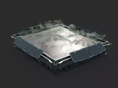 Future Sci-Fi Holographic Computer Map 3D model