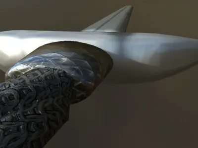 Sword White Wolf Low-poly 3D model