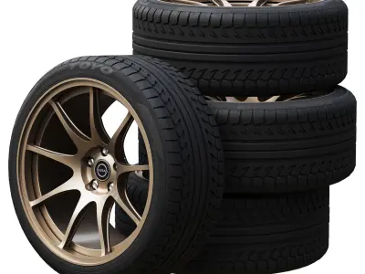 Nissan wheels 3D model