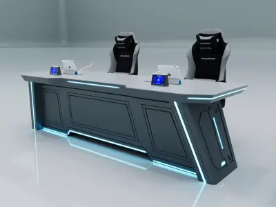 sci-fi command center 3D model purchase