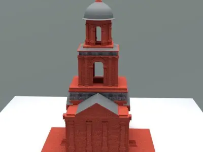 The Old Russian Basilica Low-poly 3D model
