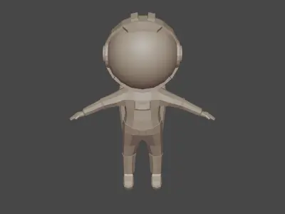 Low poly astronaut Free low-poly 3D model