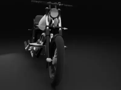 Royal Enfield Motorcycle Low-poly 3D model