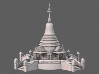 Pagoda V04 Low-poly 3D model