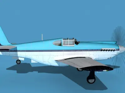 North American A-36A Apache S01 Racer 3D model
