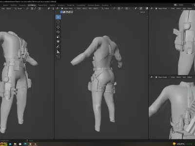 military terror and assets Free low-poly 3D model