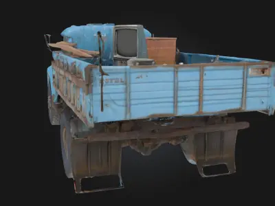 Old Blue Hauler  Vintage Truck Model for Rural 3D model