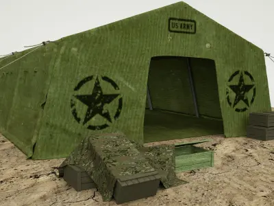 Military Tent 3d model  3D model
