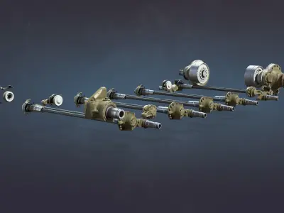 T-55 Tank Chassis 3D model