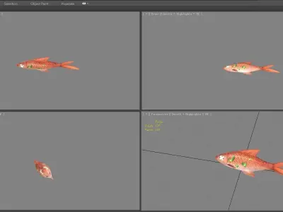 Cartoon Dishes -Braised Fish Low-poly 3D model