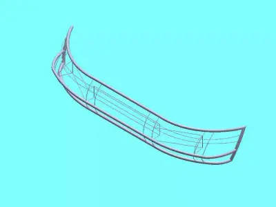 Car Front Bumper Superframe Free 3D model