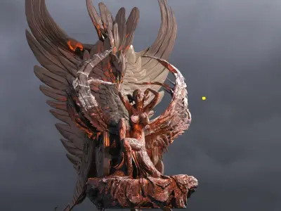 Dantes Inferno Ghost Throne Dark 2 3D model