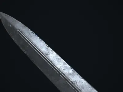 Medieval Weapon Dagger -PBR- Game Ready Low-poly 3D model