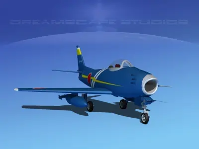 North American F-86 Sabre Jet V12 JADF 2 3D model