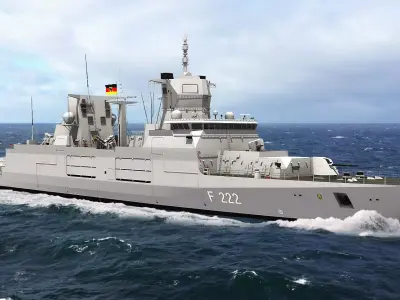 TYPE 125 BADEN WURTTEMBERG CLASS FRIGATE 3D model