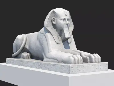 Crystal Palace Sphinx Low-poly 3D model