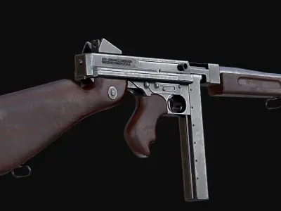 M1A1 Thompson Low-poly 3D model