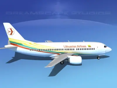 Boeing 737-300 Lithuanian Airlines 3D model