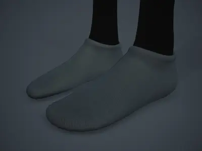 Black Socks Style 2 Low-poly 3D model