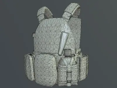 MILITARY VEST PBR Low-poly 3D model