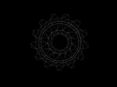 Gears sprocket gear Low-poly 3D model