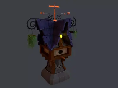 Bird House Low-poly 3D model