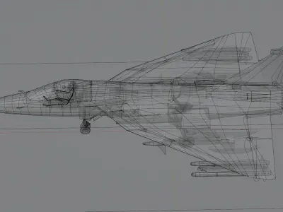 HAL Tejas Low-poly 3D model