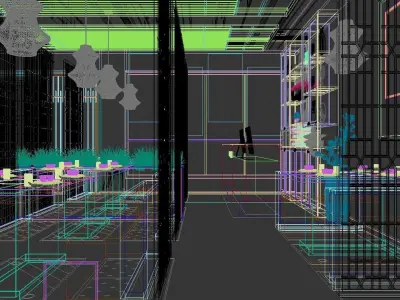 chefs restaurant panoramic A of 3D model