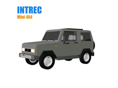 Mini Jeep Low-poly 3D model
