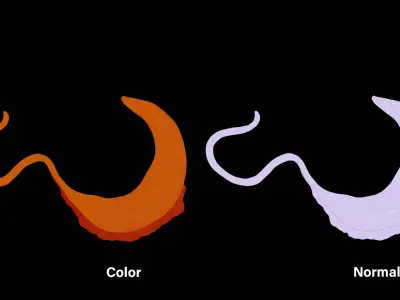 African Trypanosomiasis Sleeping Sickness Low-poly 3D model