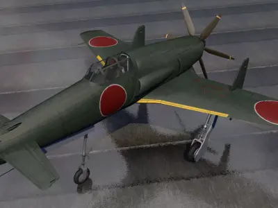 Kyushu J7W1 Shinden 3D model