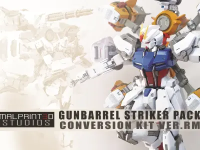 MB Inspired Gunbarrel Striker Pack for MG Strike Gundam VerRM 3D print model