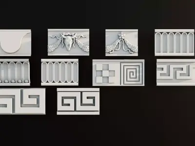 Ornament Pack Vol 1 - Gothic Baroque Byzantine 3D model