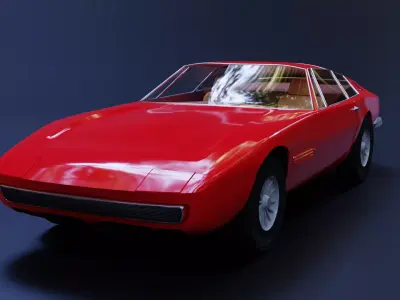 1967 Maserati Ghibli Classic Car Free 3D model