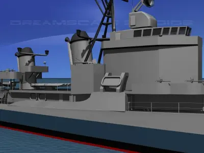 Gearing Class Destroyer DDR-806 USS Higbee 3D model
