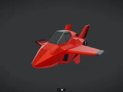 Spacecraft Jet aircraft plane 3dmodel 2 3D model