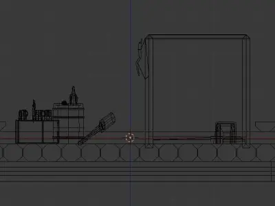 Low-Poly Water Raft Model Low-poly 3D model