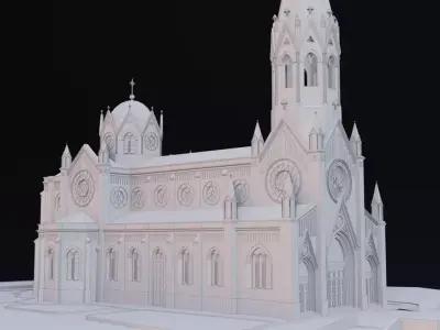 Lowpoly Brazilian Church 3D model