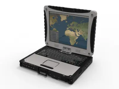 Military rugged Notebook 3D model