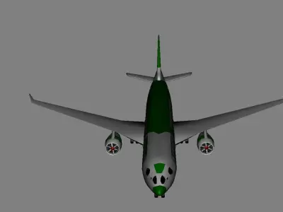 Passenger Plane PIA Airbus Low-poly 3D model