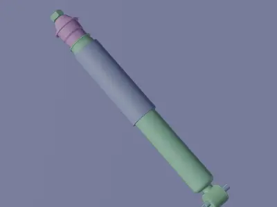 Bike suspension shocks Low-poly 3D model