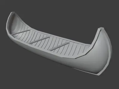 Canoe Low-poly 3D model