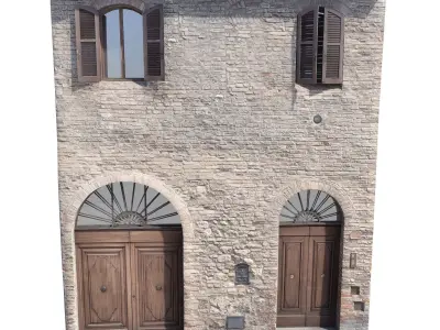 3D Scanned Italian Facade 001 Low-poly 3D model