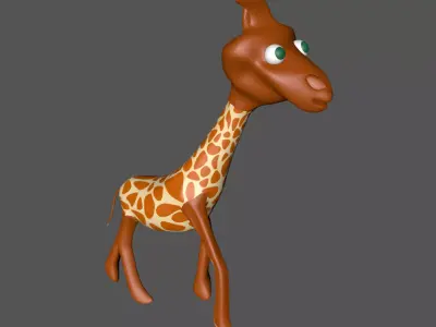Girafffe cartoon giraffe Low-poly 3D model