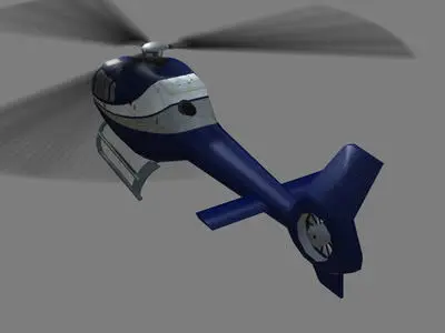 Colibri V1 Helicopter Low-poly 3D model
